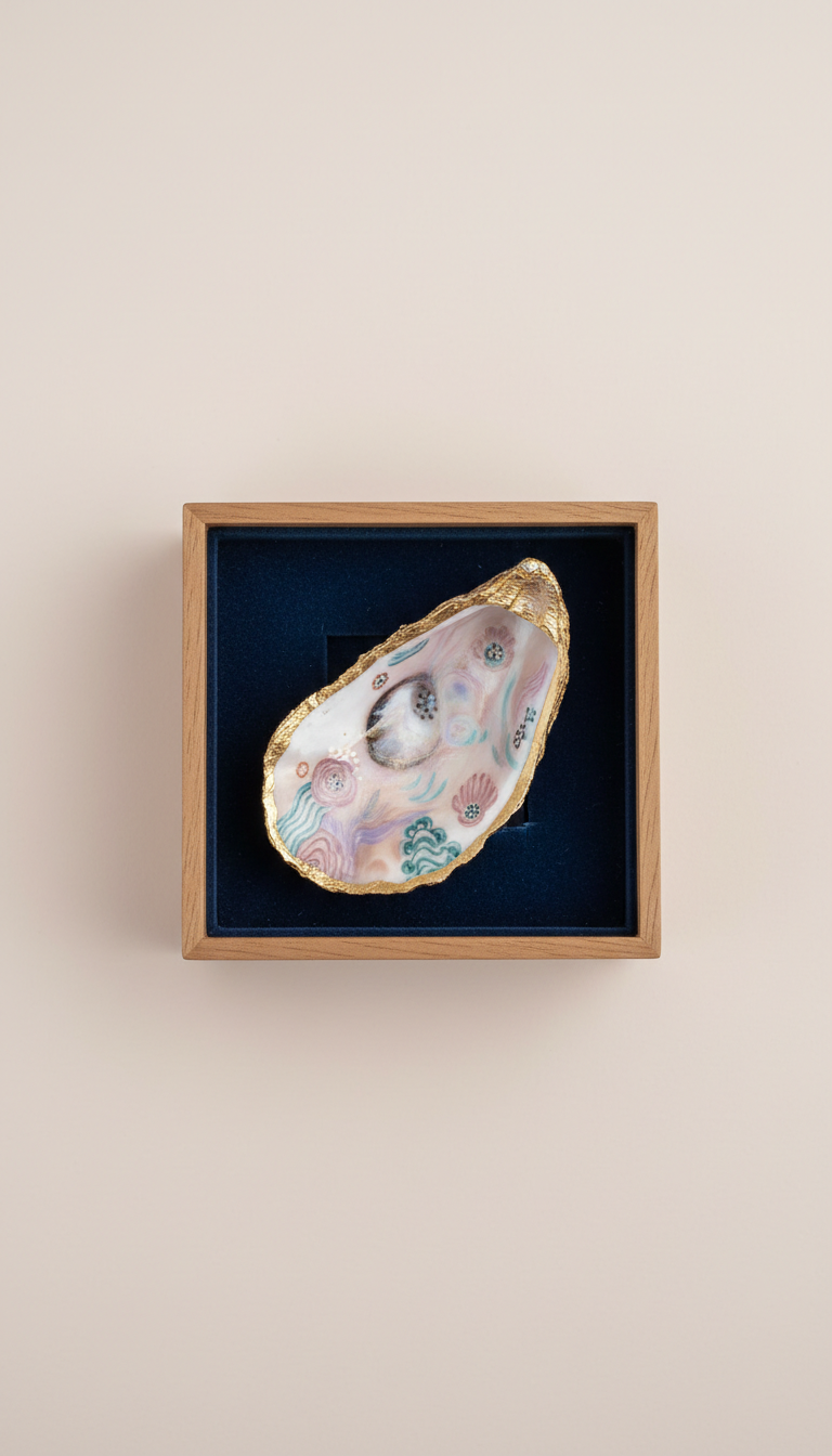 Pearl Blush Oyster Jewelry Dish