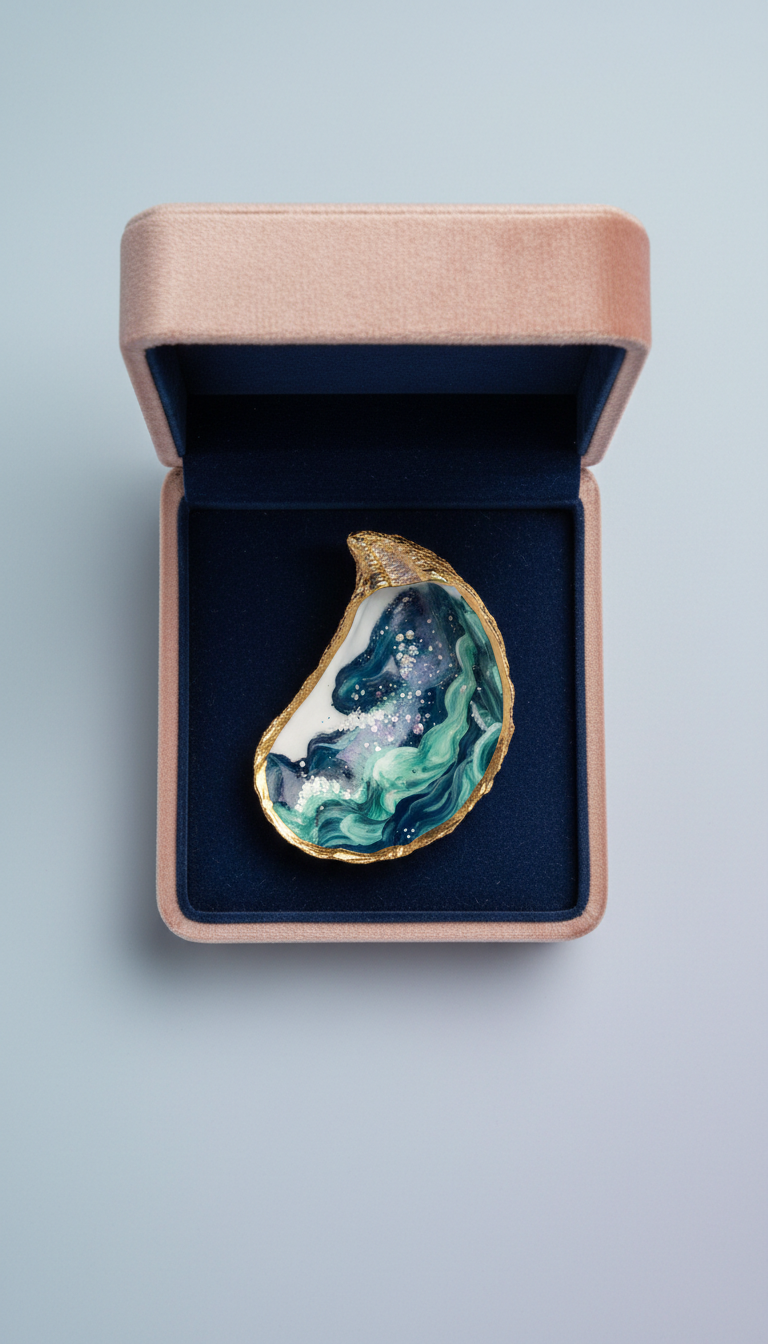 Midnight Tidal Blue Oyster Dish